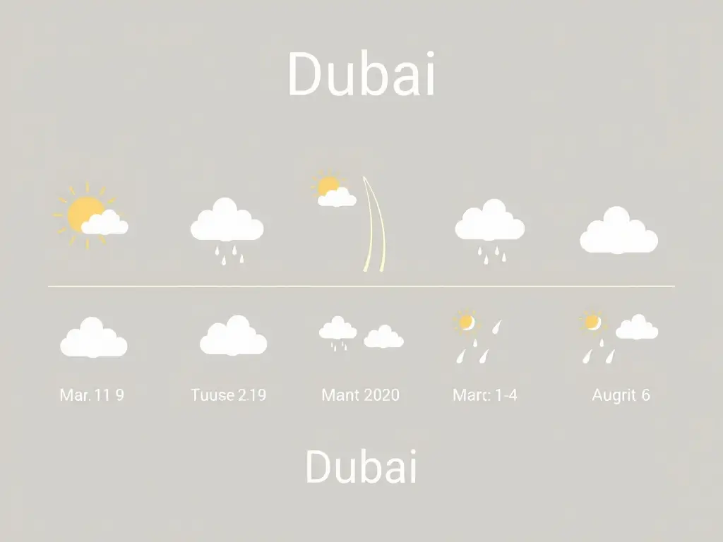 Weer Dubai per maand